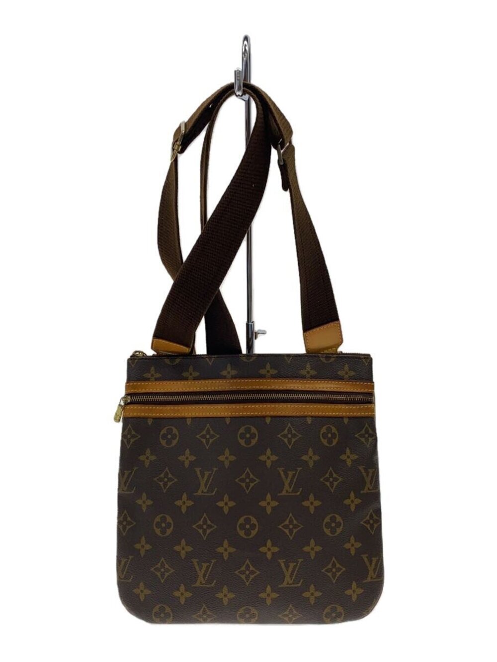 LOUIS VUITTON Pochette Bosphore Monogram Canvas Brown